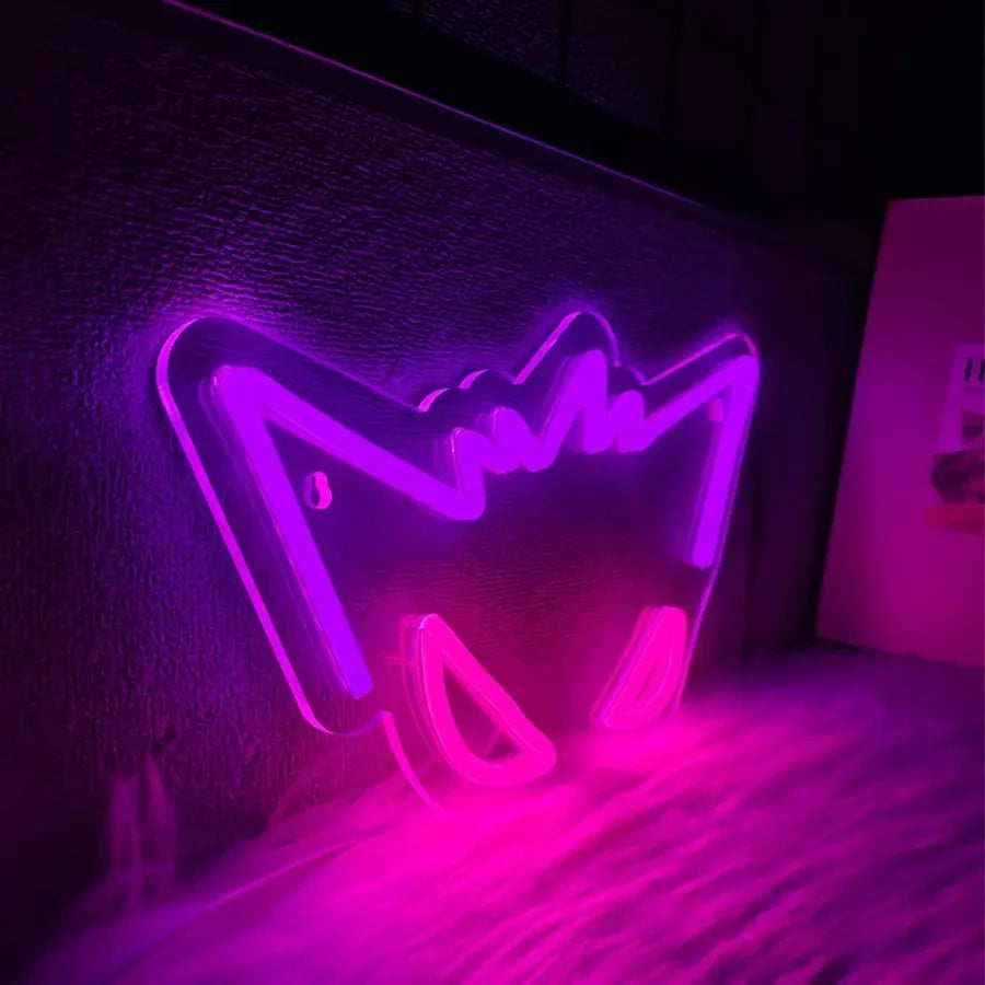 Pokemon Gengar Video Game Gaming Neon Sign