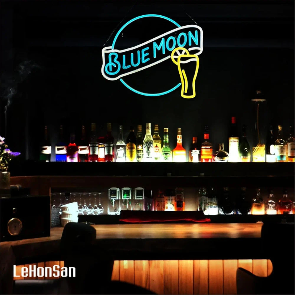 Blue Moon Beer LED Neon Sign