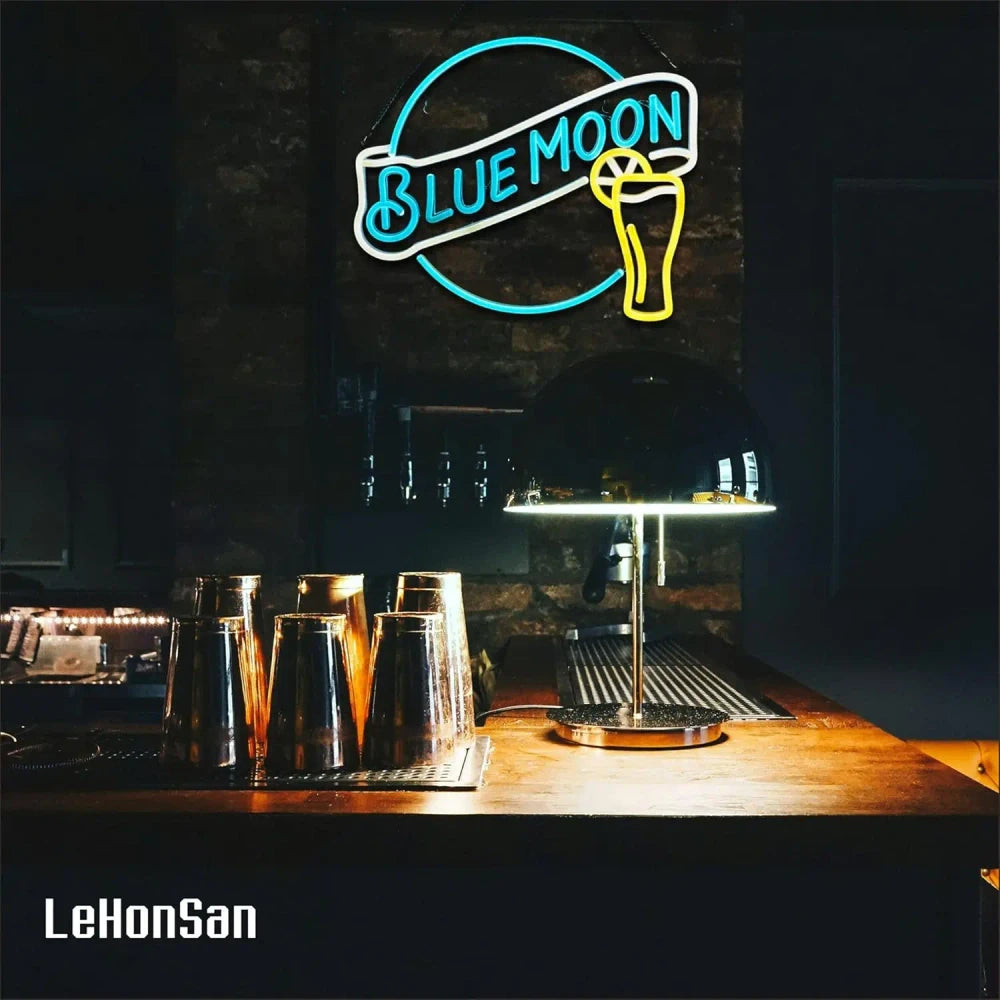 Blue Moon Beer LED Neon Sign