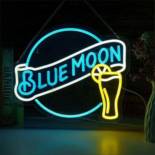 Blue Moon Beer LED Neon Sign
