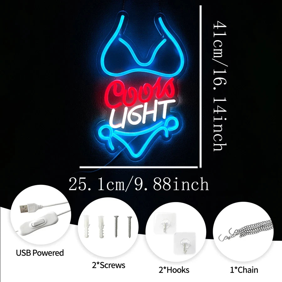 Coors Light Bikini Neon Sign
