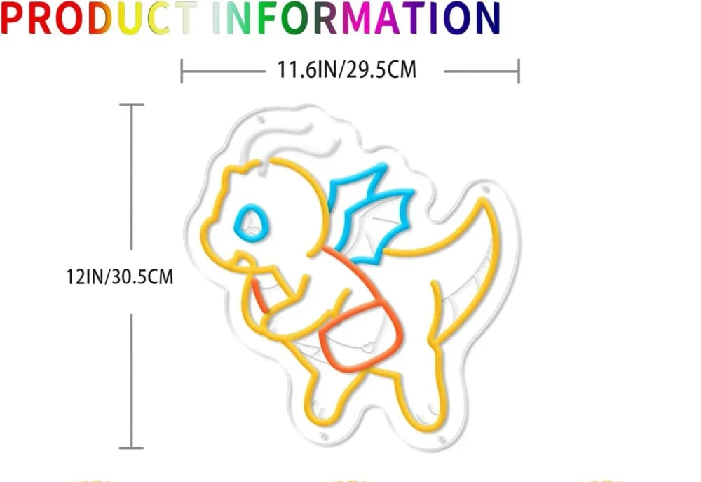 Dratini Pokemon Neon Sign