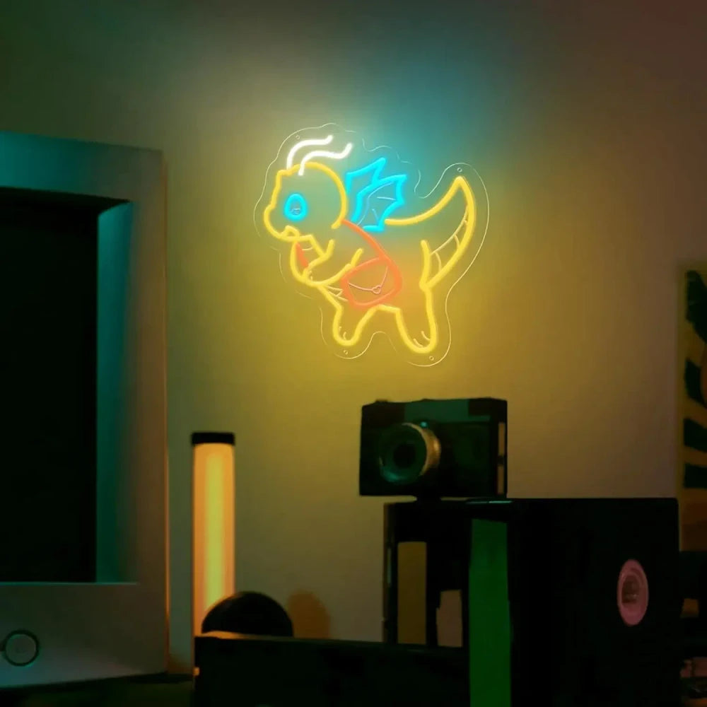 Dratini Pokemon Neon Sign