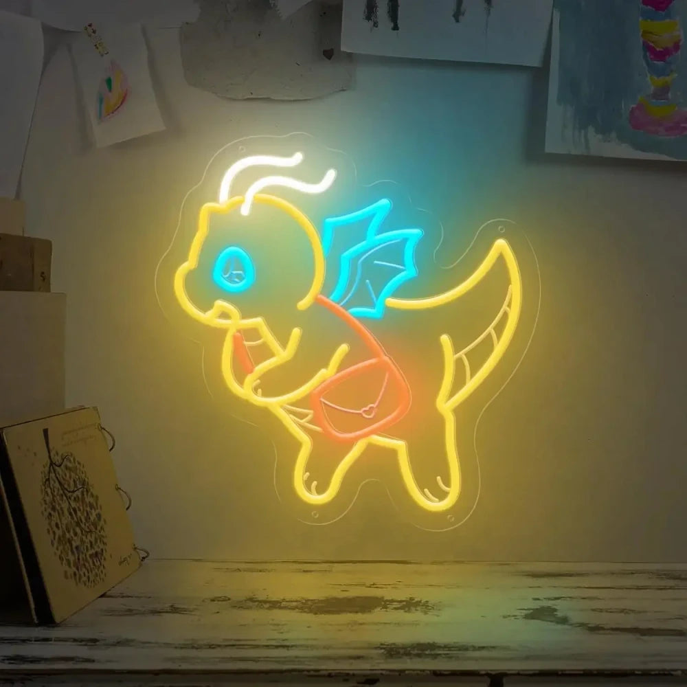 Dratini Pokemon Neon Sign