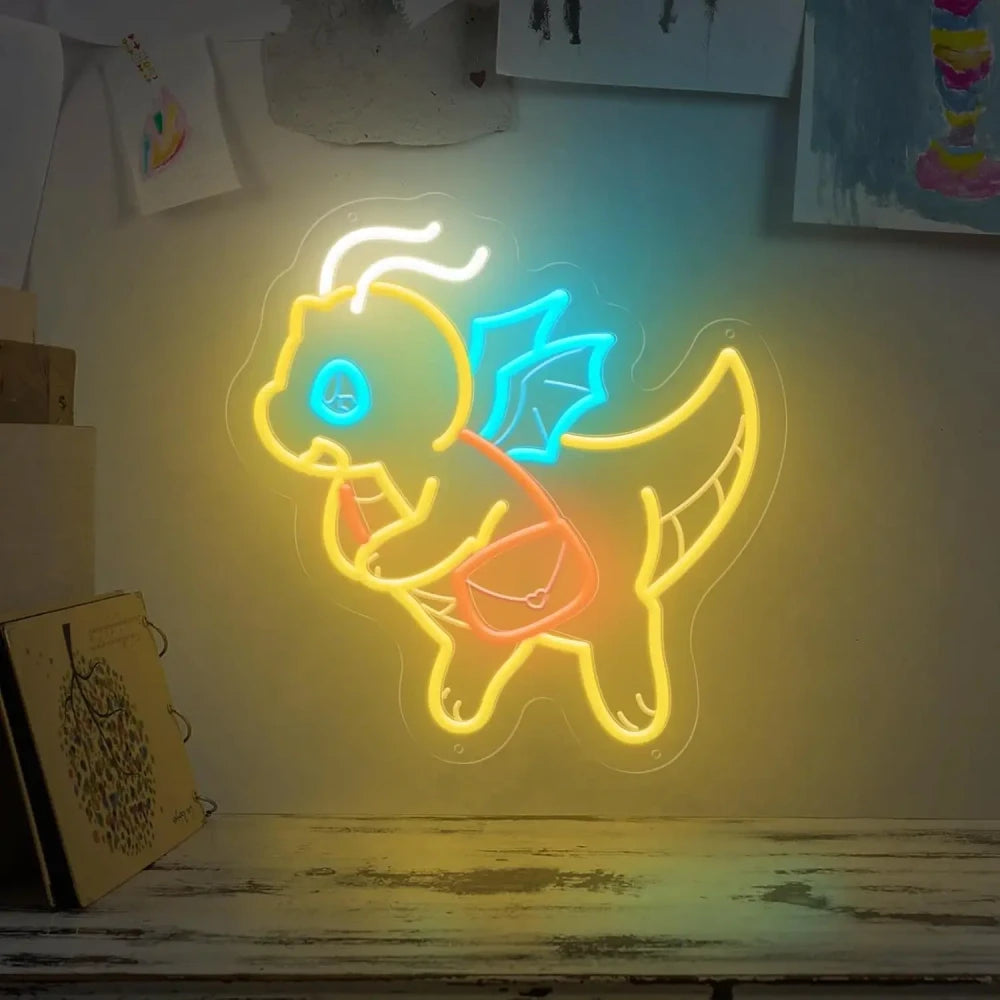 Dratini Pokemon Neon Sign