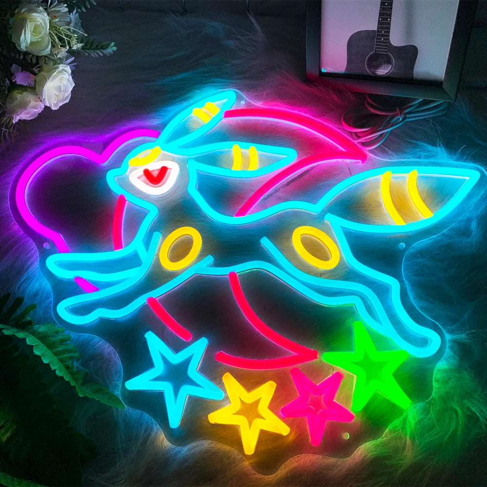Colorful Umbreon Pokemon Neon Light