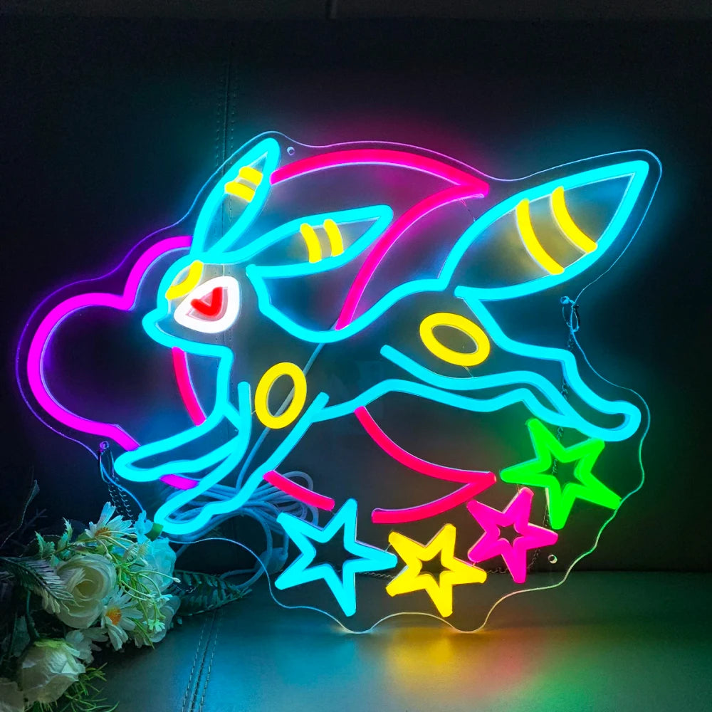 Colorful Umbreon Pokemon Neon Light