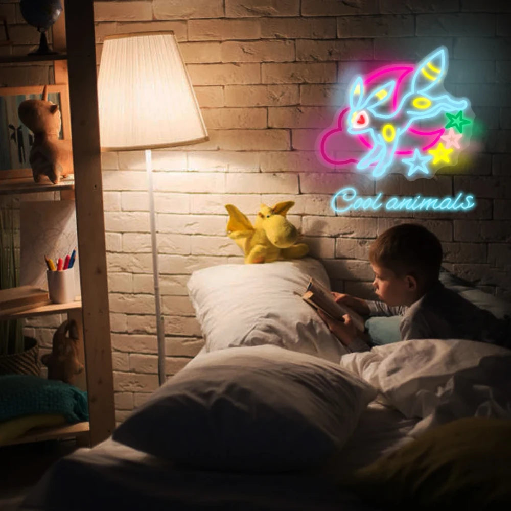 Colorful Umbreon Pokemon Neon Light