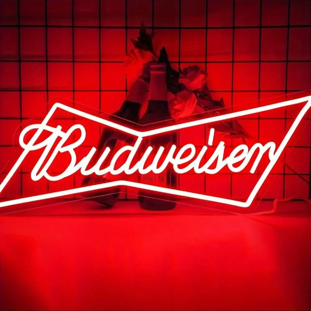 Budweiser Neon Beer Bar Sign