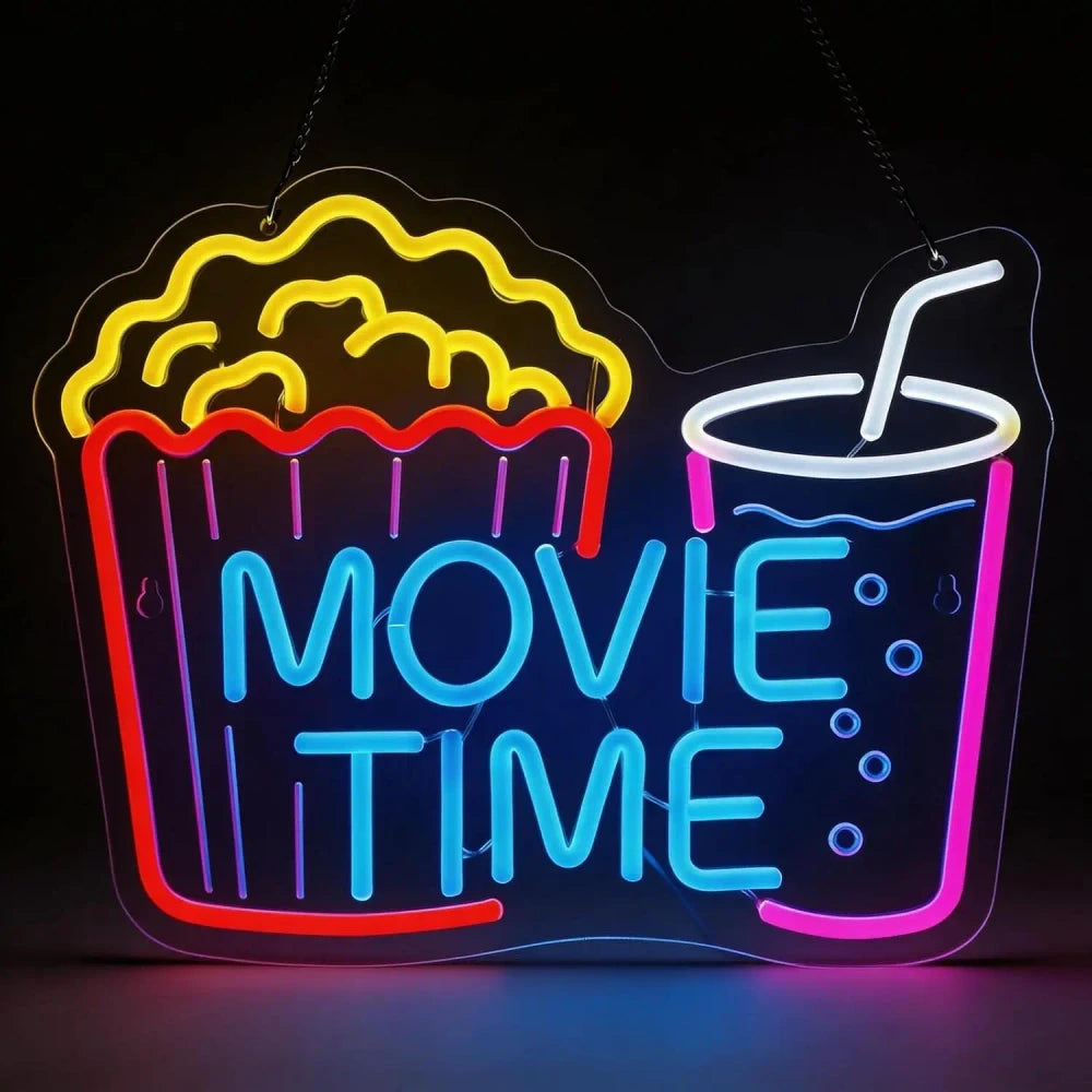 Movie Time LED Neon Sign