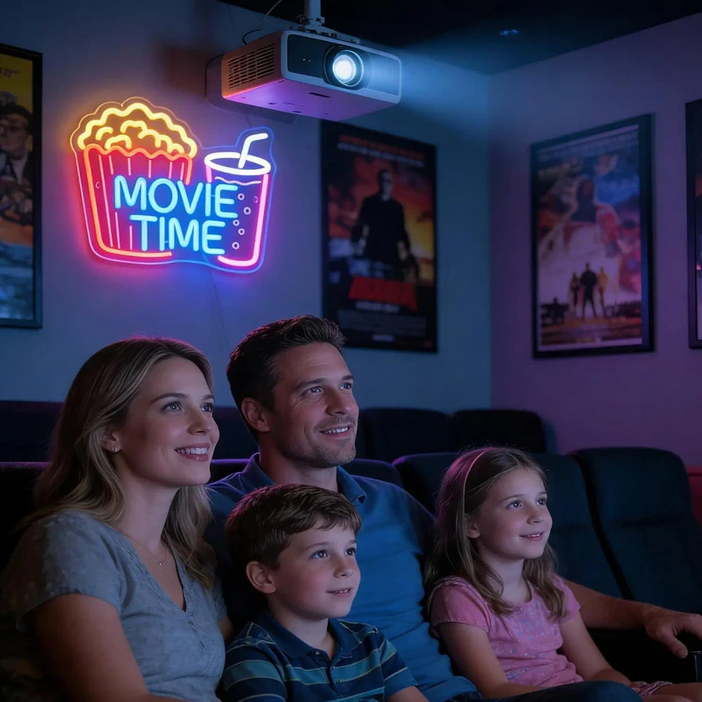 Movie Time LED Neon Sign
