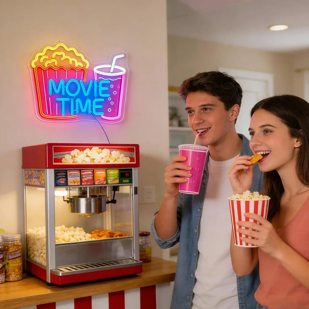 Movie Time LED Neon Sign