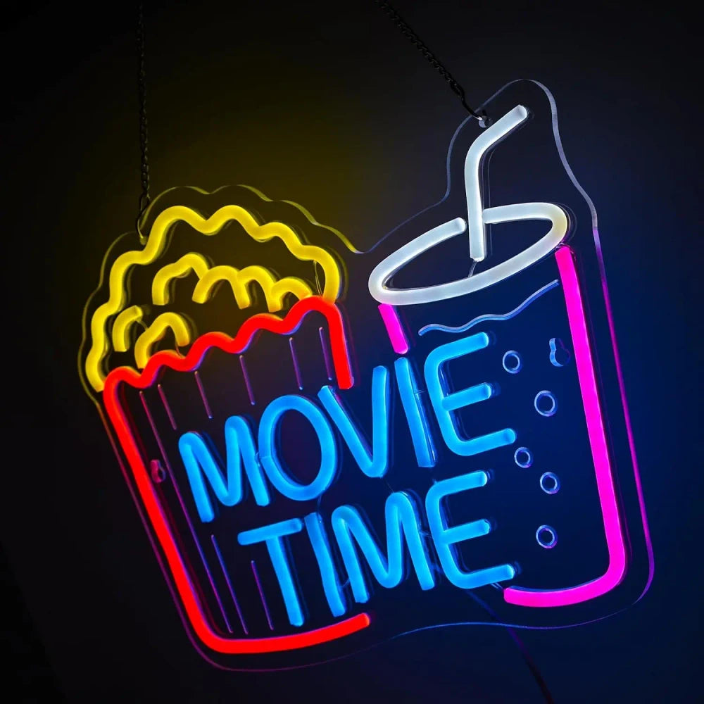 Movie Time LED Neon Sign
