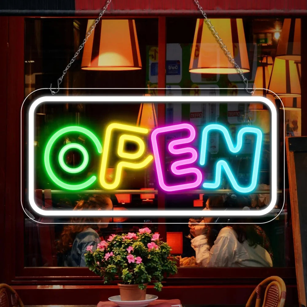 LED Neon Come In We're Open Sign