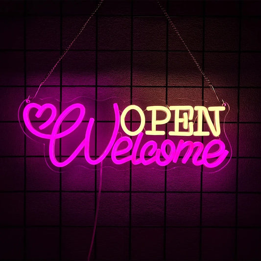LED Neon Open Welcome Sign
