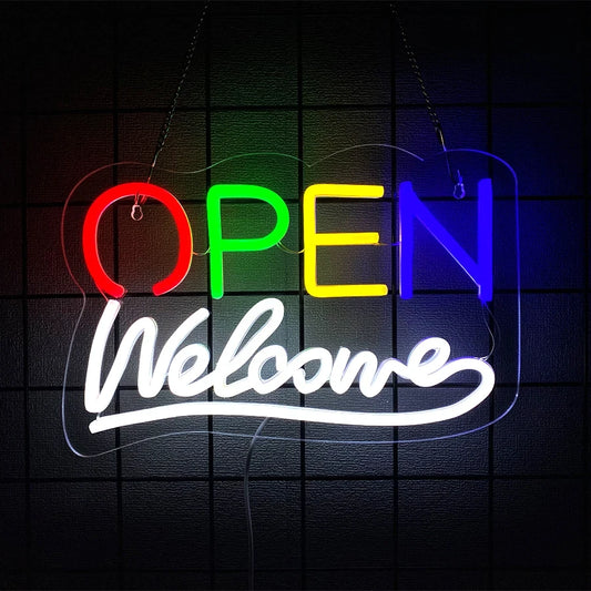 LED Neon Open Welcome Sign