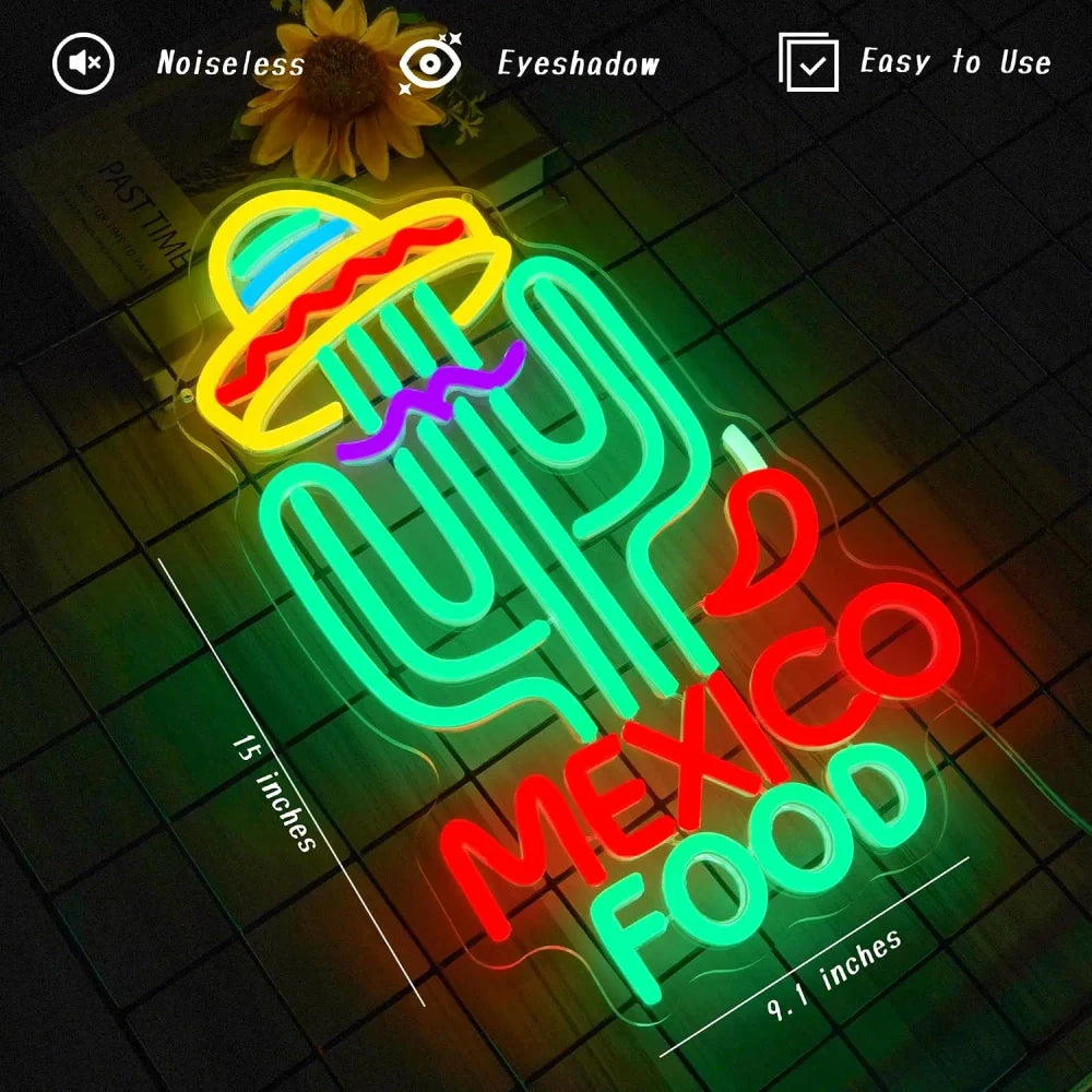 Mexico Food LED Neon Sign
