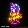 Milk Shake Ice Cream Neon Sign