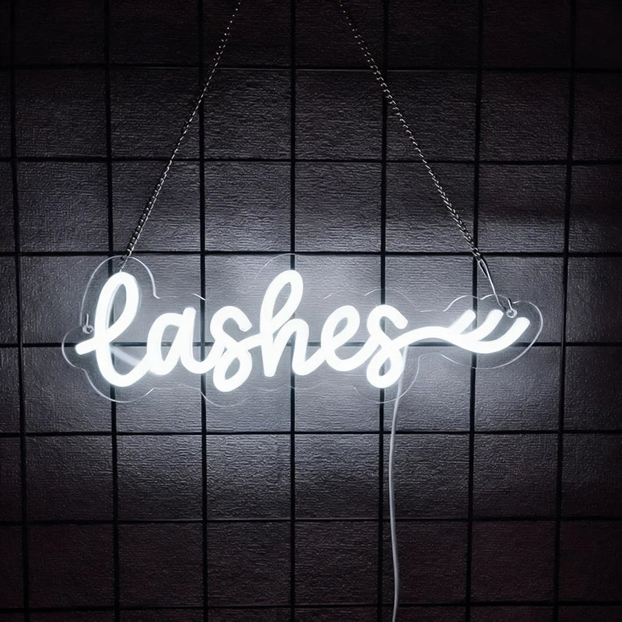 Eyelash Lashes Nails Salon LED Neon Sign