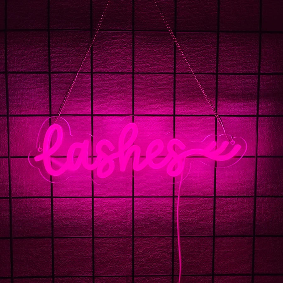 Eyelash Lashes Nails Salon LED Neon Sign
