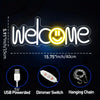 Welcome Smiley Neon Sign