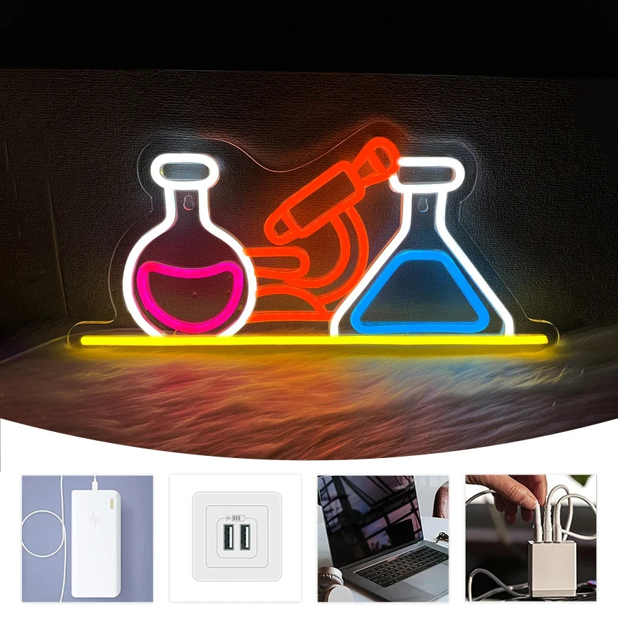 Laboratory Equipment Science Classroom LED Neon Sign