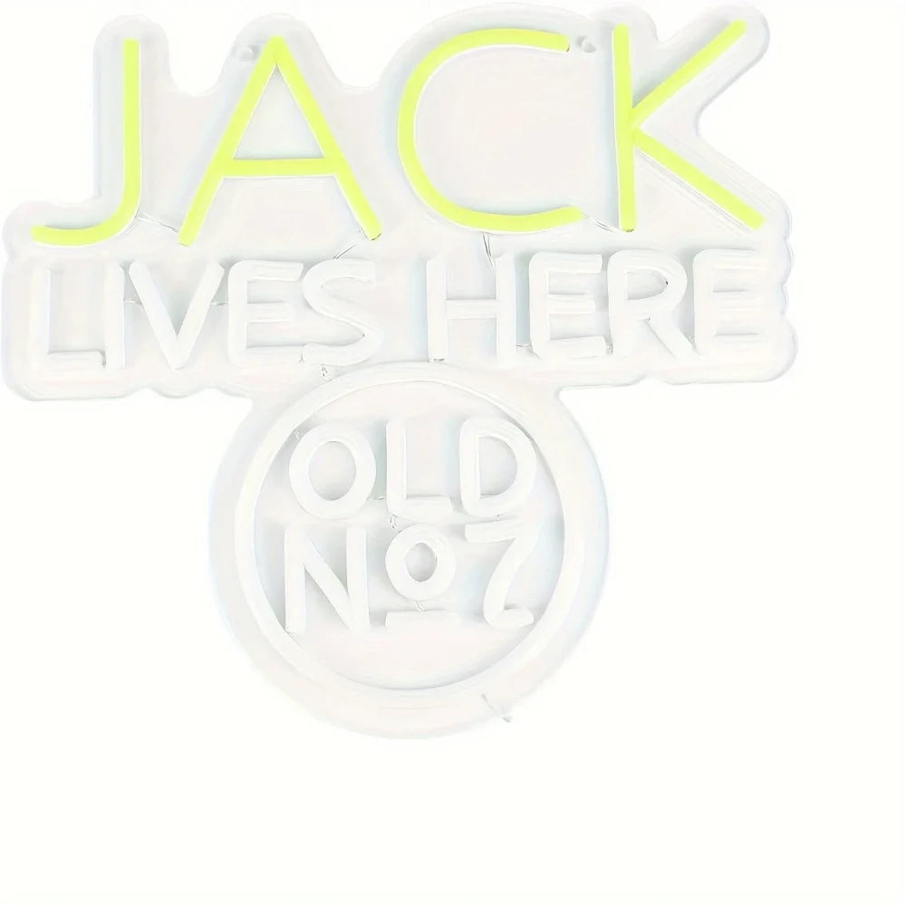 Jack Lives Here Old No. 7 LED Neon Sign