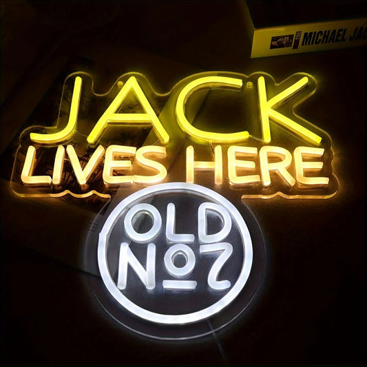 Jack Lives Here Old No. 7 LED Neon Sign