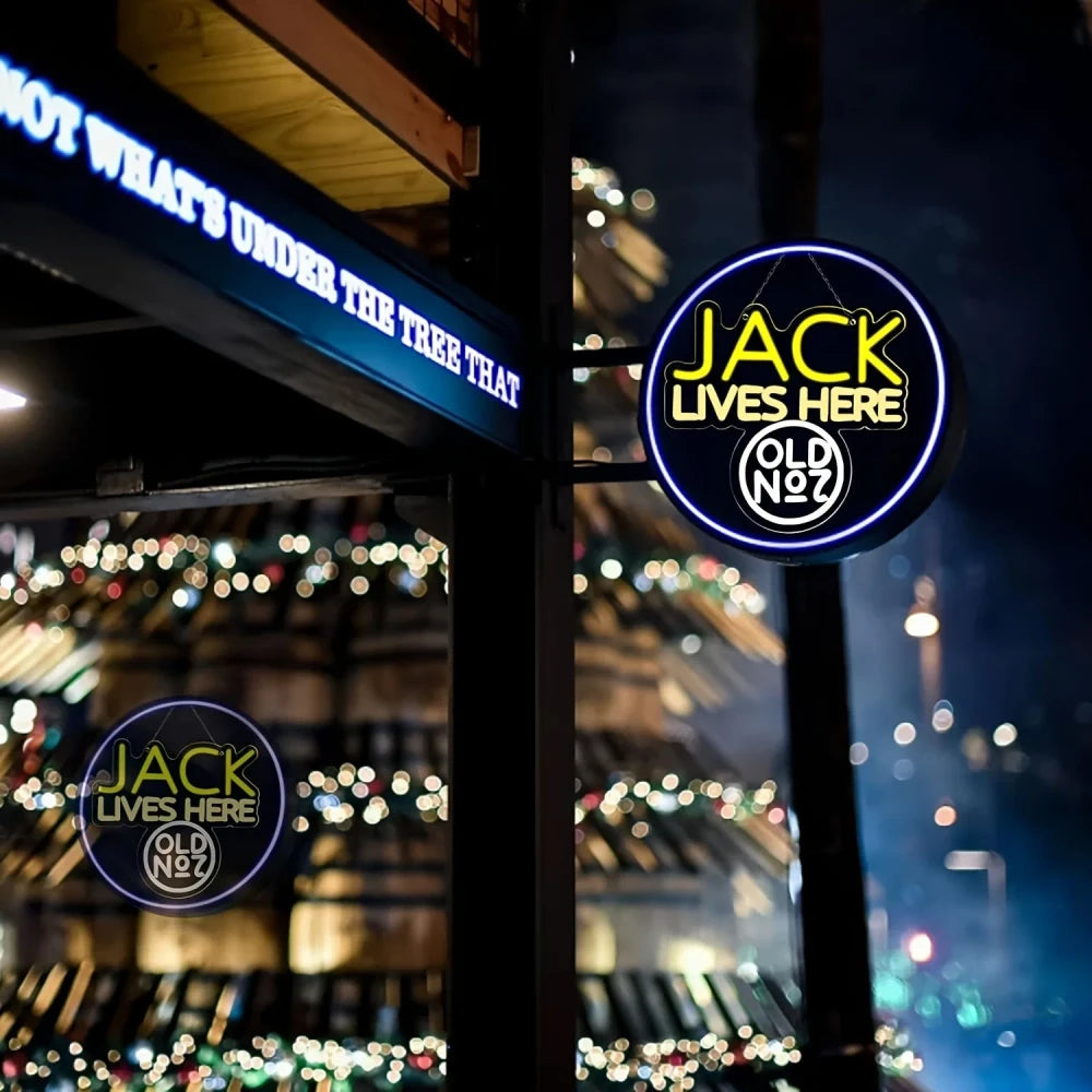 Jack Lives Here Old No. 7 LED Neon Sign
