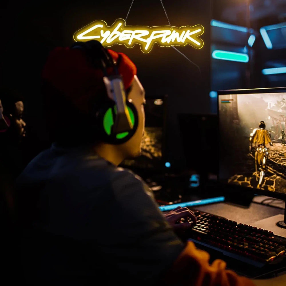 Cyberpunk Gaming Neon Sign