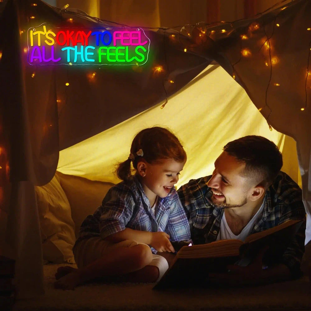 It's Okay To Feel All The Feels Neon Sign
