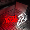 Scary Movie Lover Scream Neon Wall Sign