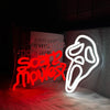 Scary Movie Lover Scream Neon Wall Sign