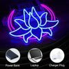 Moon Lotus Flower Neon Sign