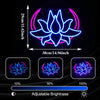 Moon Lotus Flower Neon Sign