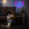 Moon Lotus Flower Neon Sign