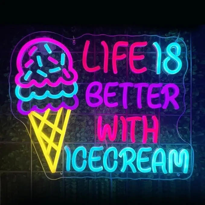 Various Ice Cream Shop LED Neon Sign
