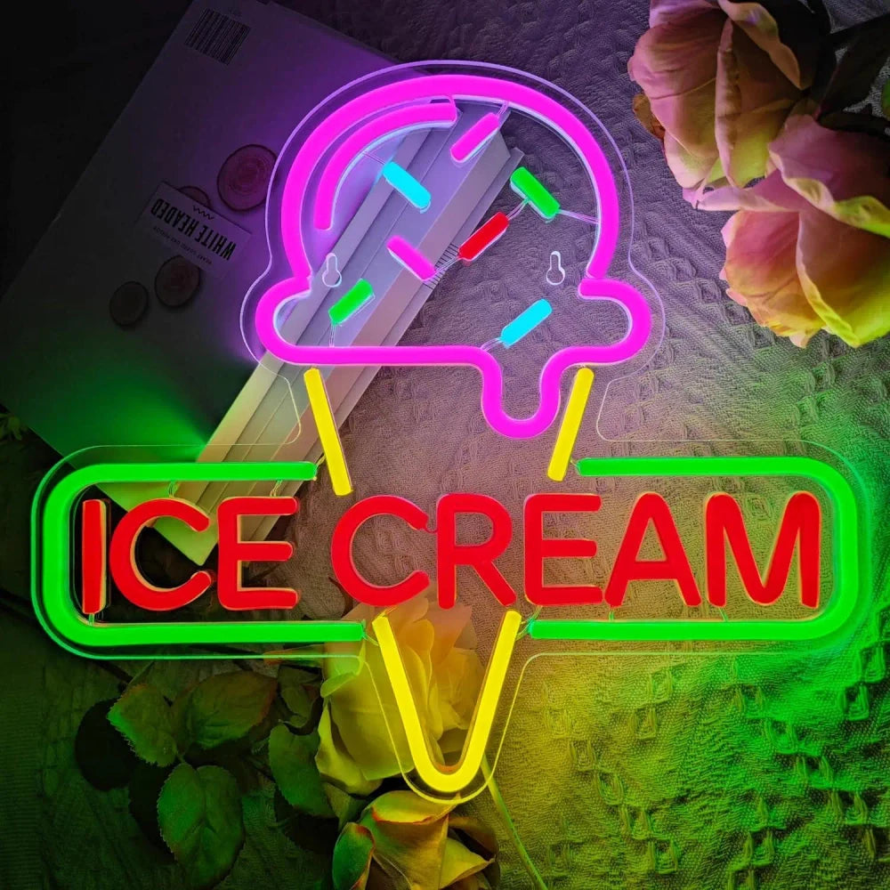 Various Ice Cream Shop LED Neon Sign