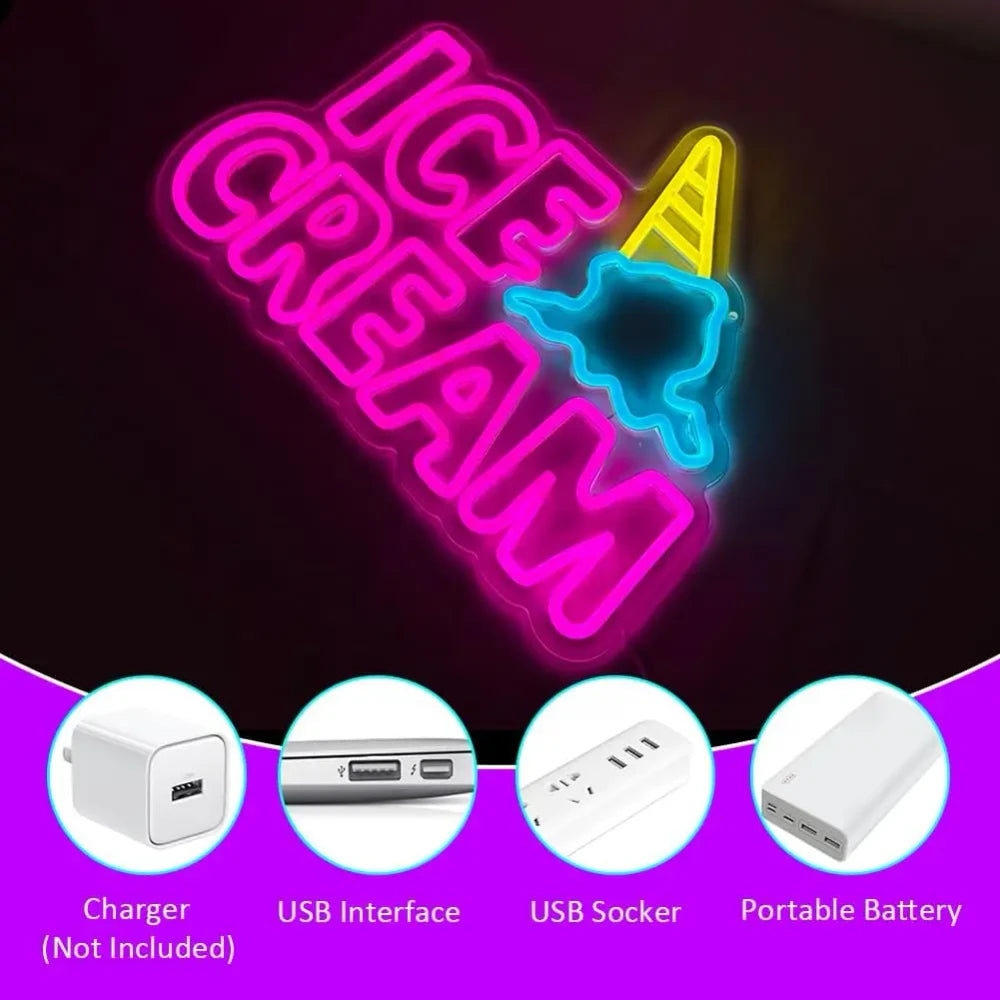 Ice Cream Neon Sign