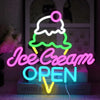 Ice Cream Shop Open LED Neon Sign