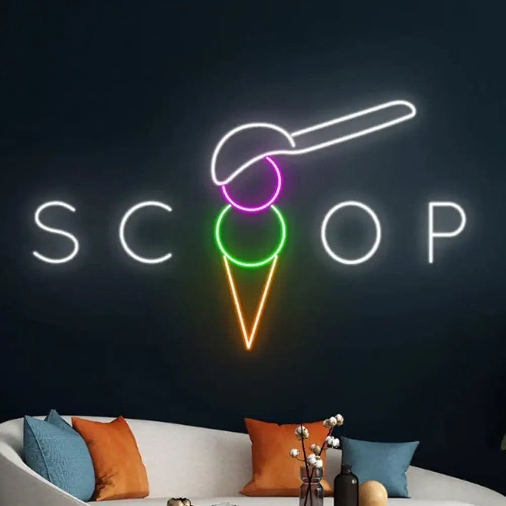 Ice Cream Shop Neon Sign