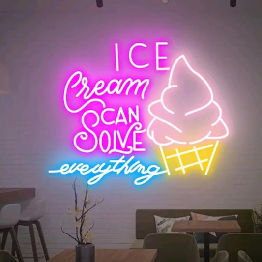 Ice Cream Shop Neon Sign