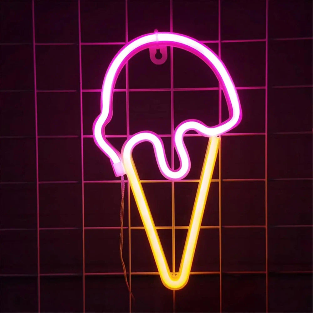 Ice Cream Shop Neon Sign