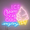 Ice Cream Shop Neon Sign
