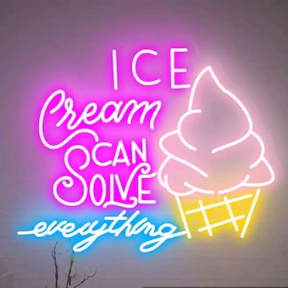 Ice Cream Shop Neon Sign