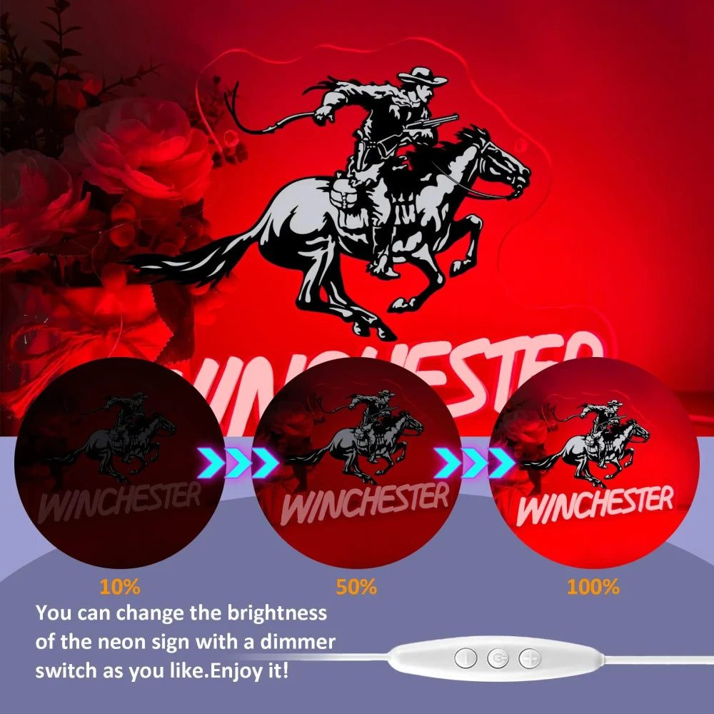 Red Winchester Neon Sign