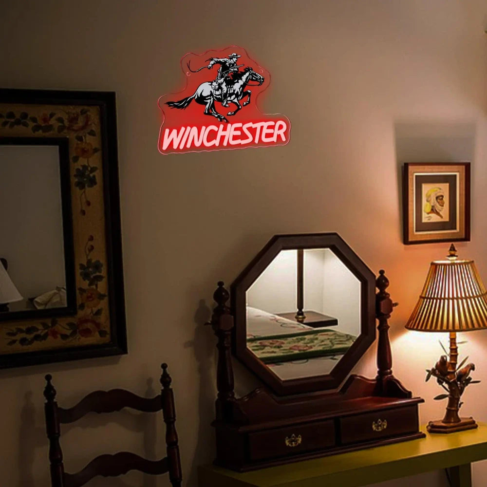 Red Winchester Neon Sign