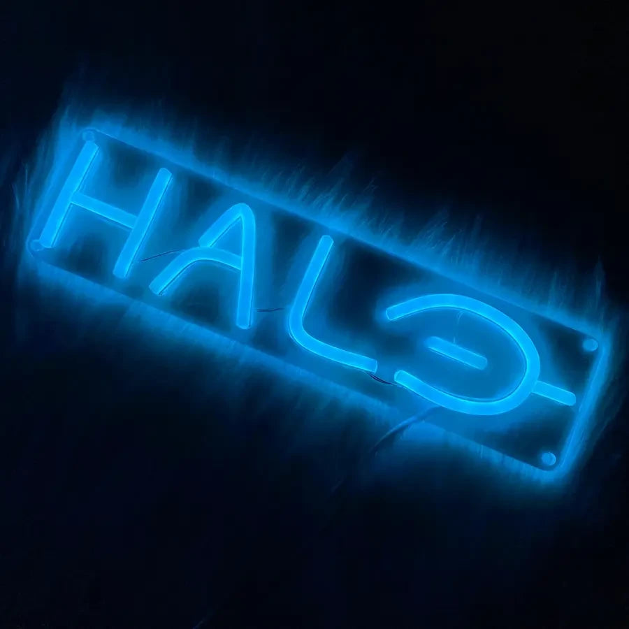 Blue Halo Gaming Neon Sign