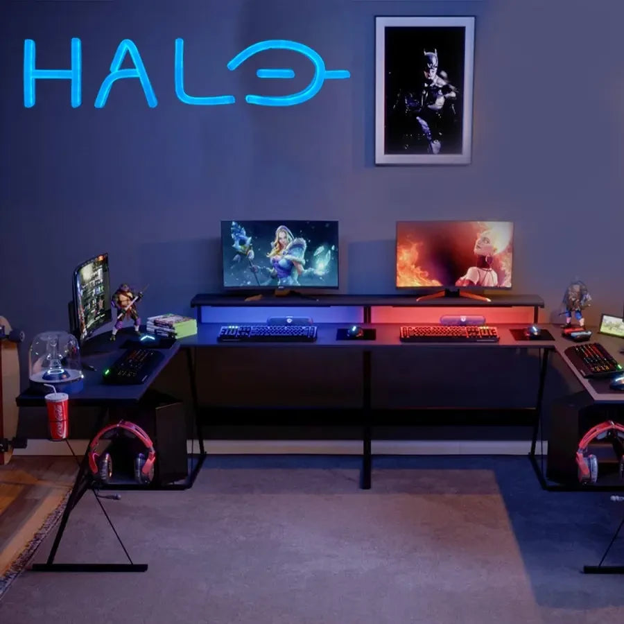 Blue Halo Gaming Neon Sign