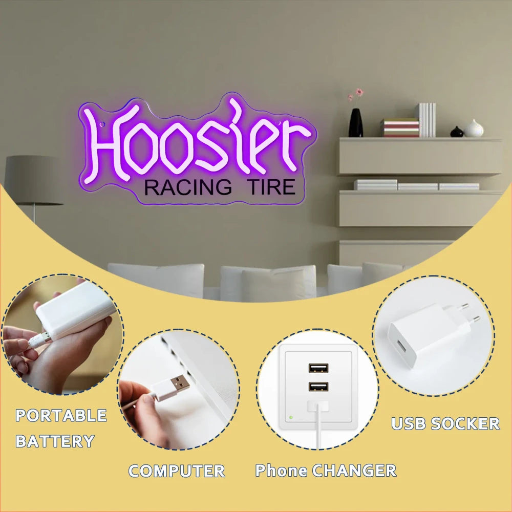Hoosier Racing Tire Neon Sign